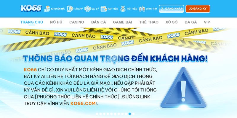 Chính sách bảo mật Ko66 được quy định rõ ràng, cụ thể