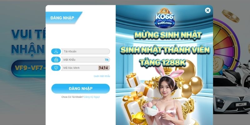 Đăng nhập Ko66 đơn giản bằng trình duyệt web trên máy tính